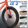 thumbnail image 3 of Ktaxon 20*3 inch Mountain Bike for Adult, 7 Speed Mens Bike, Unisex, Orange, 3 of 9