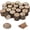 Beige, variant on MRLESS 20-Pack Wood Place Card Holders with Tree Stump Design, Wedding Seating Cards Base, Includes Cards and Jute Rope