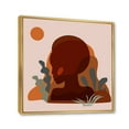 thumbnail image 3 of Designart 'Minimal Silhouette Of African American Woman' Modern Framed Canvas Wall Art Print, 3 of 5