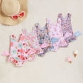 thumbnail image 7 of FASHOFT Girls One Piece Swimsuits Floral Print Ruffle Bathing Suit for Beach Poor Girl Swimwear Blue 1-2 Years, 7 of 7