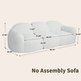 thumbnail image 5 of Sdorens Oversized Reading Chair Lounge chair indoor,Lazy Sofa Round Floor Sofas,Cloud Memory Foam Couches for Living Room,Apartment,Small Spaces(No Assembly,White), 5 of 16