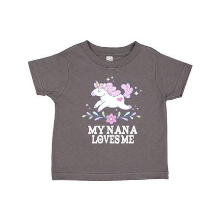 

Inktastic My Nana Loves Me Unicorn Gift Toddler Toddler Girl T-Shirt