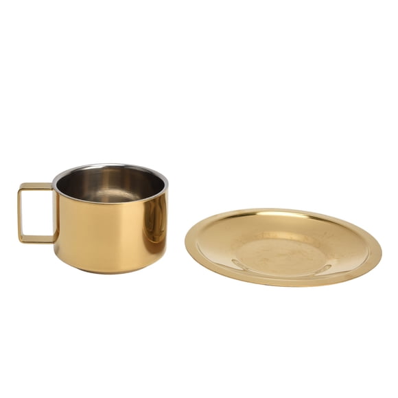 Tazas De Acero Inoxidable, Taza De Café Duradera Usable Conveniente Práctico Pequeño Compacto Dorado Decorativo Para El Hogar Para Exteriores Para Interiores
