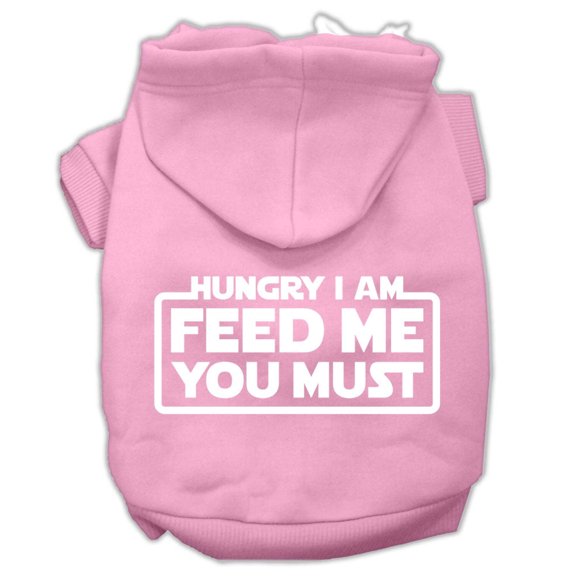 Pet, Dog Cat Hoodie Screen Printed, "Hungry I Am, Feed Me You Must"