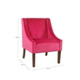 thumbnail image 3 of Meadow Lane Fauteuil d'Appoint à Accoudoirs Incurvés, Rose Foncé, 3 of 5