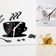 thumbnail image 1 of Vaidha Coffee Shape Removable Diy Acrylic Mirror Wall Sticker Decorative Clock, 1 of 1