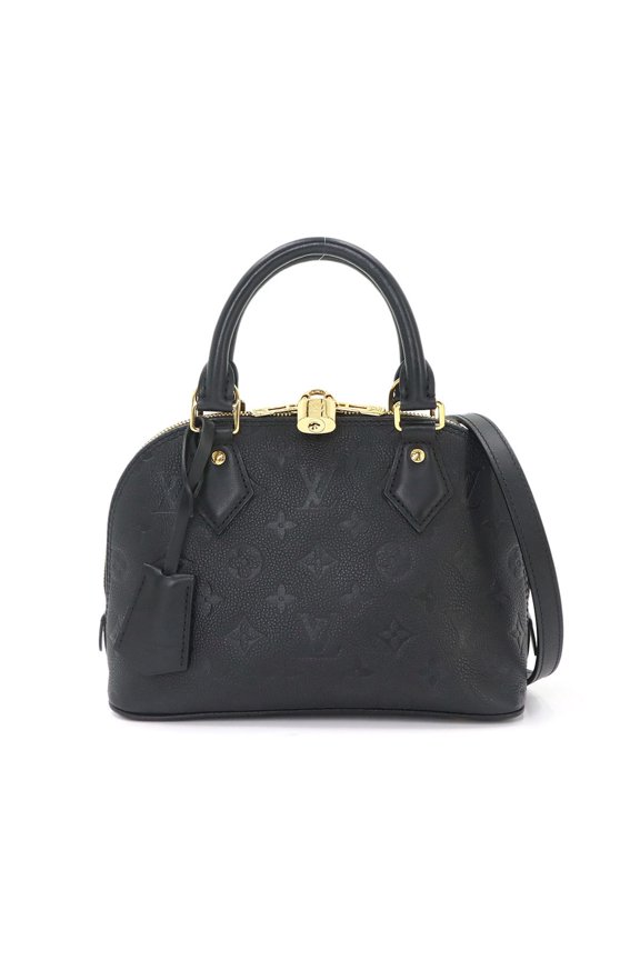 Pre-Owned Louis Vuitton Alma BB Monogram Empreinte 2-way Hand/Shoulder Handbag Leather Black...