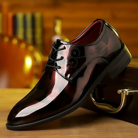 

DONGGTGDZ Assorted Classic Lace Up Dress Shoes in Vibrant Colors for Smart Casual Style and Outdoor Walking Comfort