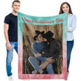 thumbnail image 3 of Custom Blanket with Photos and Text Customized Blanket Personalized Flannel Throw Blankets for Adult Kid Birthday Christmas Halloween Mothers Fathers Valentines Day Gift. (5 Photos, 48X32inch), 3 of 6