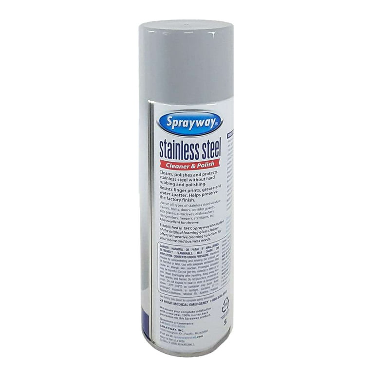 Sprayway Stainless Steel Cleaner Aerosol Spray (water-based) - Sprayway