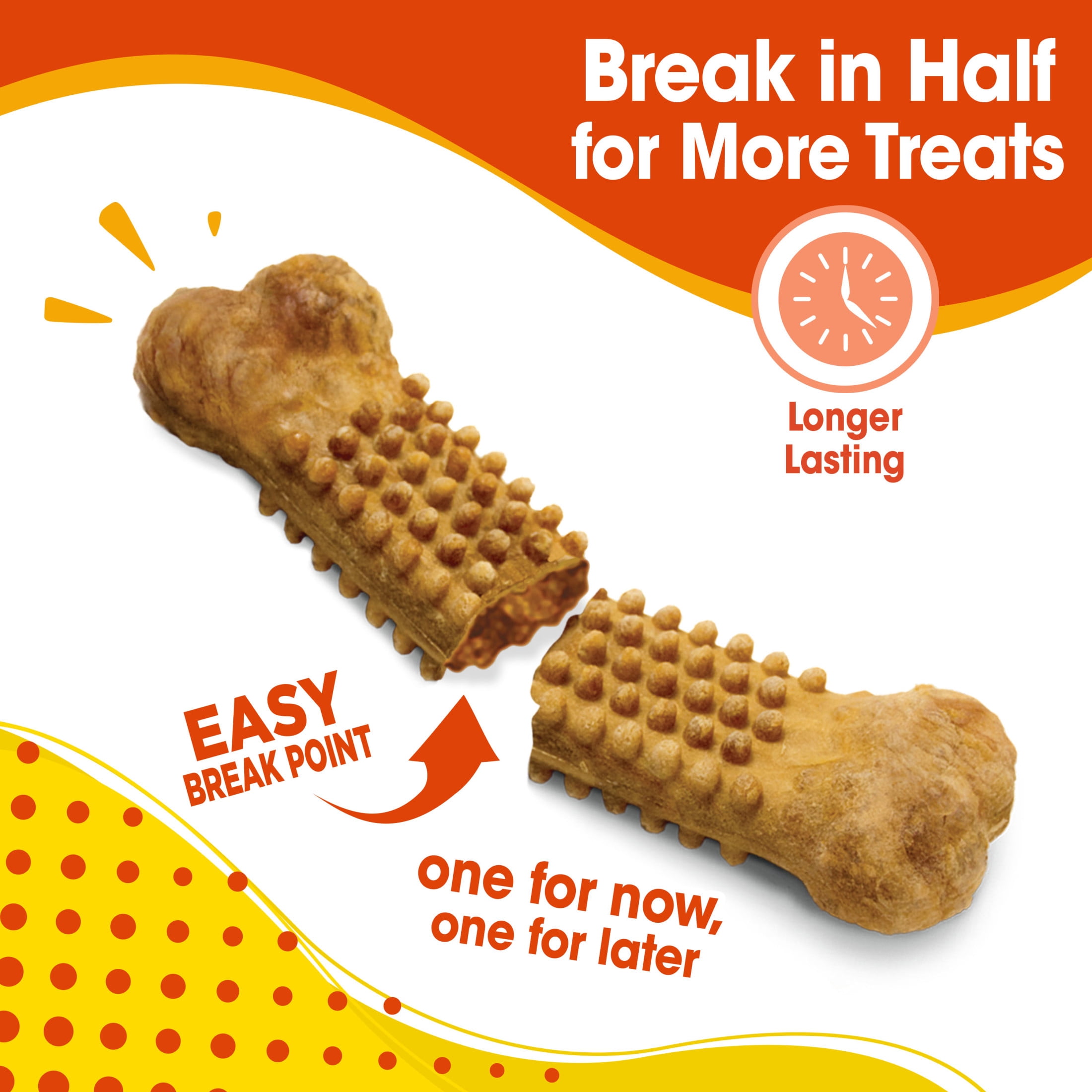 (4 pack) Nylabone Nubz Chicken Dog Chew Treats Large (10 Count)