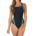 thumbnail image 1 of Women's Speedo 7235051 Powerflex Eco Quantum Splice One Piece Swimsuit (Bali Blue 12), 1 of 2