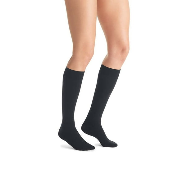 JOBST Opaque Compression Stockings, 20-30 mmHg, Knee High, SoftFit Band, Closed Toe, Anthracite, X-Large