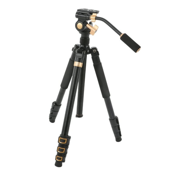 Photography Tripod with 360° Shooting Angle, 17.64 lbs Load Capacity, Adjustable Rubber Foot Pads, Lightweight and Foldable