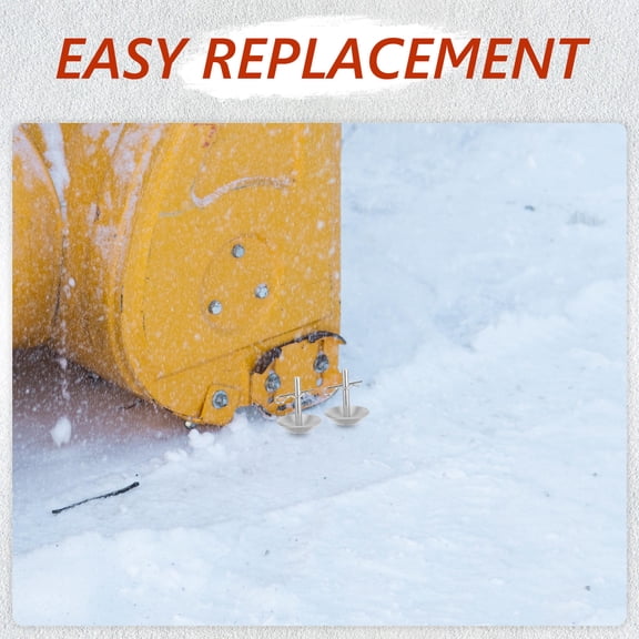 FENGGUIQU 2 Set Snowplow Skid Shoes Stainless Steel Snow Removal For Maintenance Workers