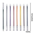 thumbnail image 3 of Glitter Gel Ink Pens, Metallic Color Pens, Spark Your Creativity with Every Color of the Rainbow (8 Colors Capped Glitter Gel Pens) 0.4x6.2", 3 of 7
