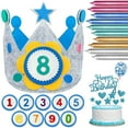 thumbnail image 3 of Sombrero de cumpleaños Números intercambiables creativos duraderos Corona Decoración de fiesta de cumpleaños, 3 of 6