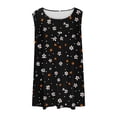thumbnail image 5 of Jsaierl Summer Plus Size Tank Tops for Women Trendy Crewneck Sleeveless Tshirts Cute Floral Print Tunic Blouses Beach Flowy Hem Cami Top, 5 of 6