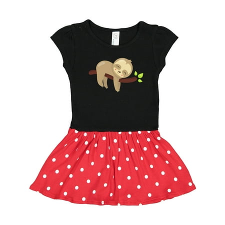 

Inktastic Cute Sloth Baby Sloth Lazy Sloth Sleeping Sloth Gift Toddler Girl Dress