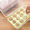 thumbnail image 3 of 23*13*7cm 15 Eggs Tray Holder with Lid,Egg Tray for Refrigerator,Portable Shatter-proof Covered Egg Container/Box(Green), 3 of 5