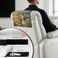 thumbnail image 6 of SCRAWLGOD Sika Deer Daisy Floral Butterfly Print Non Slip Headrest Cover for Furniture Slipcovers, 1 Piece PU Headrest Protector for Recline Chair, Theater Seat Cover for Home 17x27 in, 6 of 7