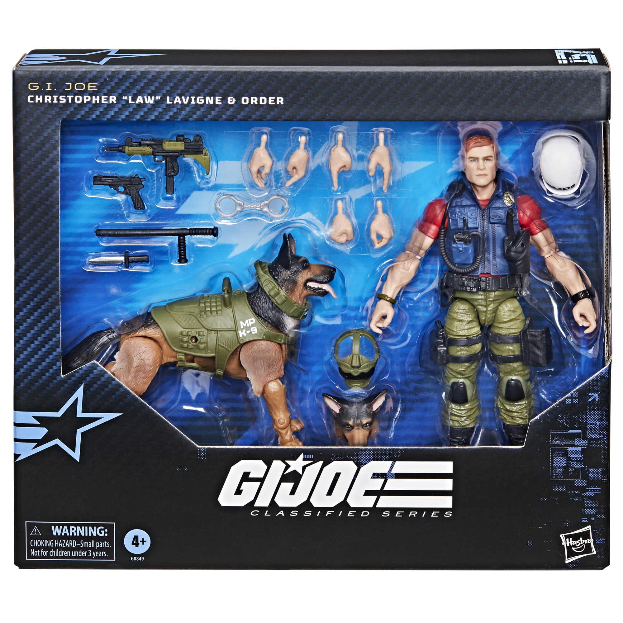 G.I. Joe Classified Series 157, Christopher « Law » Lavigne & Order, figurine avec chien