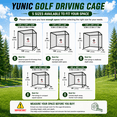 thumbnail image 4 of YUNIC Black 10ft×8ft×8ft Golf Driving Cage, Metal Frame with Target Screen & Tri-Turf Mat for Garage Backyard Indoor Outdoor, 4 of 9
