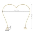 thumbnail image 3 of 8.7*7.7ft Wedding Arch Rack Heart-Shaped Flower Frame Stand Gold Party Backdrop Rack Decor, 3 of 32