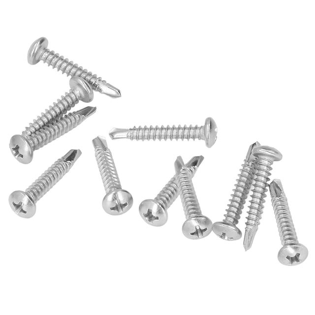 Vis Auto-Perçante, 410 Vis en Acier Inoxydable 100Pcs pour Meubles