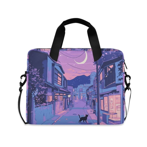 FORMRS 16" Laptop Sleeve Bag Carrying Case with Handle Travel Shoulder Briefcase, Cat Walking in Street