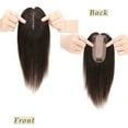 thumbnail image 6 of MY-LADY Woman 100% Remy Real Topper Human Hair Hair Extensions Natural Daily Hair Wigs Straight Hair Piece #06 Light Brown 12inch, 6 of 8
