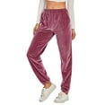 thumbnail image 5 of SHCKE Women's Winter Warm Sweatpants Velour Sweatpants Winter Velvet Trouser Joggers Pants Comfy Active Yoga Sportswear Pants Winter Sweatpants with Elastic Waistband and Pockets, 5 of 8