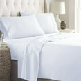 thumbnail image 2 of Evon 600TC 100% Egyptian Cotton White Color Full Size with 15" Inch Deep Pocket 4-Piece Piping Sheet set, 2 of 5