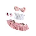 thumbnail image 3 of Kokiya 15 cm Doll Clothes with Hair Accessory Dress up Adorable Doll Clothing pink, 3 of 9