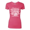 thumbnail image 2 of Wild Bobby, Greaser Outlaw Hot Rod Gambling Mechanic Pop Culture Womens Slim Fit Junior Tee, Hot Pink, Small, 2 of 3