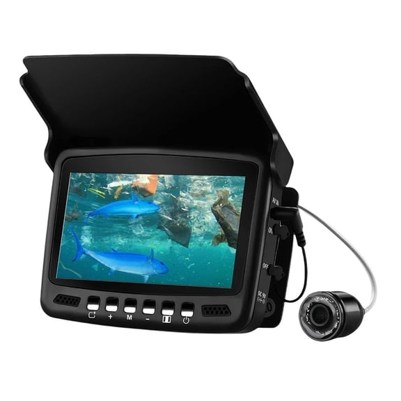 Video Fishing Camera Kit 4.3 Inch IPS LCD Monitor 1000TVL Fish Finder For Winter Underwater Ice Fishing Backlight ON/OFF ,Essential Tool for Anglers