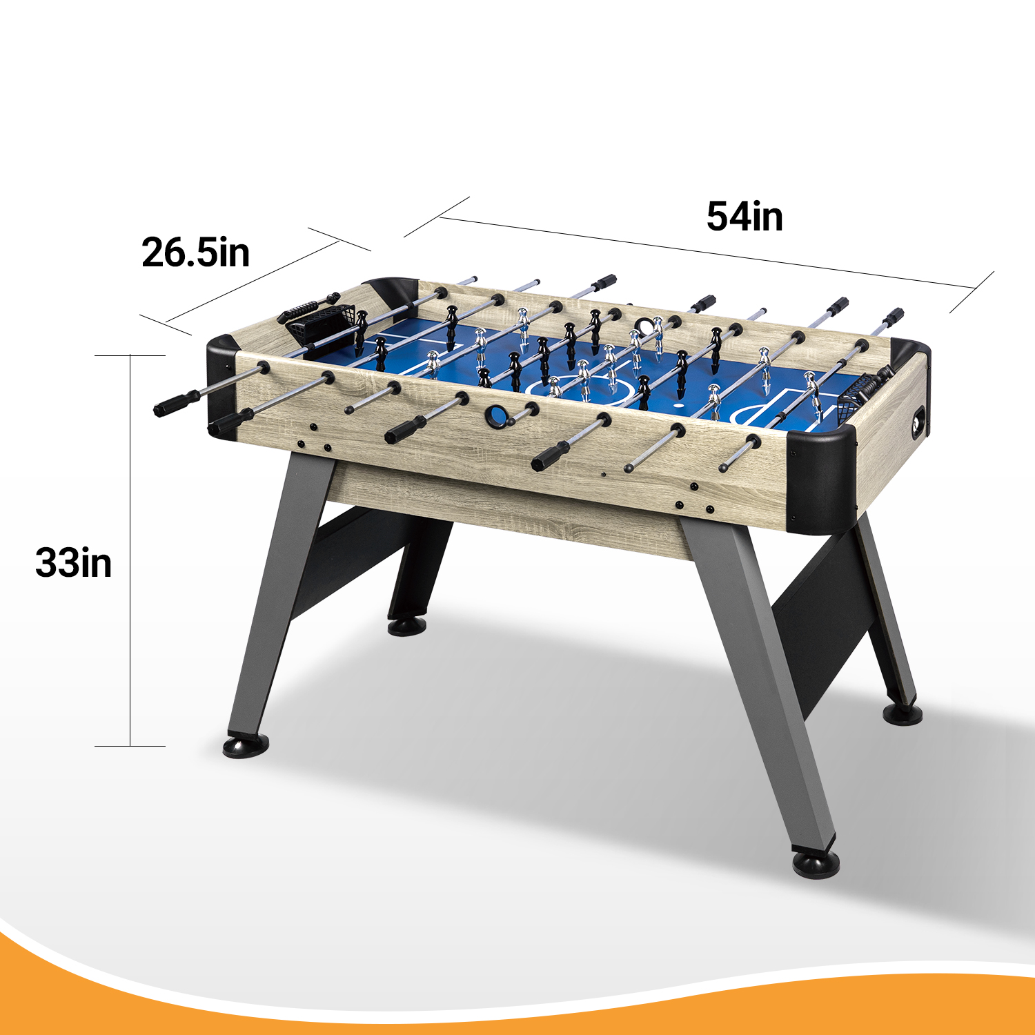 54 inch Foosball Table, Soccer Table Game Arcade Table Soccer Indoor Game