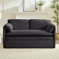 thumbnail image 2 of ZAFLY 3-in-1 Pull Out Sofa Bed, Queen Size Convertible Sleeper Loveseat for Small Space - Dark Gray, 2 of 5