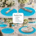 thumbnail image 4 of Impresserve 13 Inch Teal Blue Raindrop Charger Plates, Disposable Plastic Charger Plates for Events and Dining, 8 Count, 4 of 11