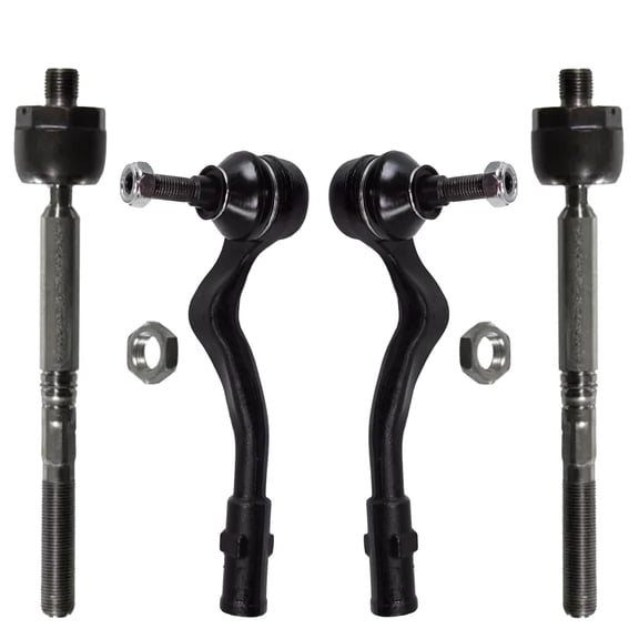 Detroit Axle - Front Tie Rod Ends for Audi A4 A5 Quattro Allroad Q5 RS5 S4 S5, 4 Inner and Outer Tie Rod Ends Replacement