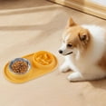 thumbnail image 3 of Non- Pet Feeding Mat with Removable Slow Feeder Stainless Steel Bowl for Cats and Dogs, 3 of 4
