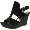 Rampage Womens Camillas Faux Suede Platforms Wedge Sandals