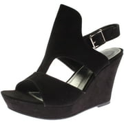 Rampage Womens Camillas Faux Suede Platforms Wedge Sandals