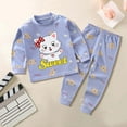 thumbnail image 2 of Gibobby Cotton Long-Sleeve 2-Piece Pajamas Baby Toddler Boy Girl Winter Warm Snug-Fit Jammies, Cute CartoonBunny Print Holiday Pjs,Light Blue,6-12 Months, 2 of 3