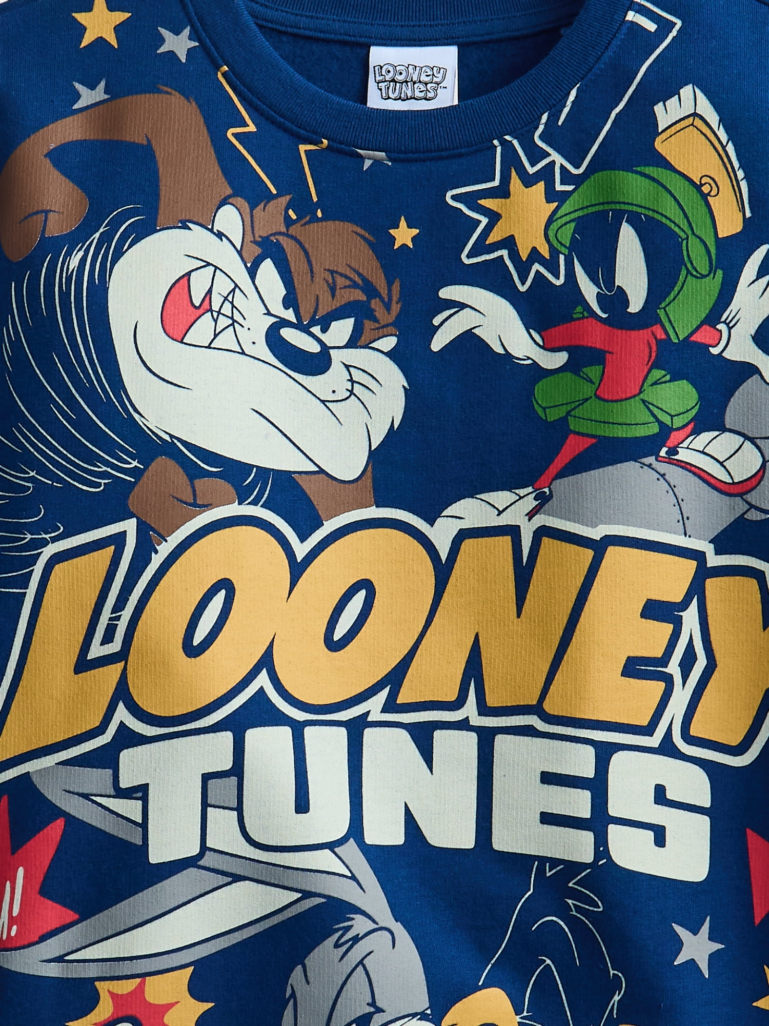 Warner Bros Looney Tunes Boys Graphic Fleece Sweatshirt, Sizes XS 4/5-XL 14/16