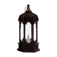 thumbnail image 2 of Halloween Decorations Savings, Tarmeek LED Hexagonal Candle Lantern, Black Metal Decor Vintage-Inspired Hanging Light with Warm Ambient Glow for Indoor Outdoor Use, LED Candle Included, 2 of 7