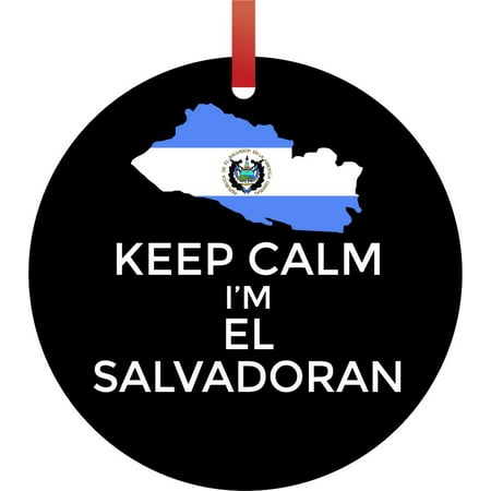 Keep Calm I M El Salvadoran Flag El Salvador Round Shaped Flat