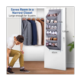 thumbnail image 5 of Zapatero de puerta con bolsillos profundos para 12 pares de zapatos para armario y dormitorio con puerta estrecha, 5 of 5