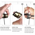 thumbnail image 5 of Protector de dedo de tiro con arco con anillo para pulgar, protector de dedo de arco de latón y cuero, guante de tiro grueso ajustable para arco de caballo, arco recurvo, 5 of 5