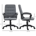 thumbnail image 5 of Fabric Office Chair, Computer Desk Chair, Swivel Task Chair with Arms, Adjustable Height, Swivel Wheels, Mid Back, Charcoal Gray, 5 of 5
